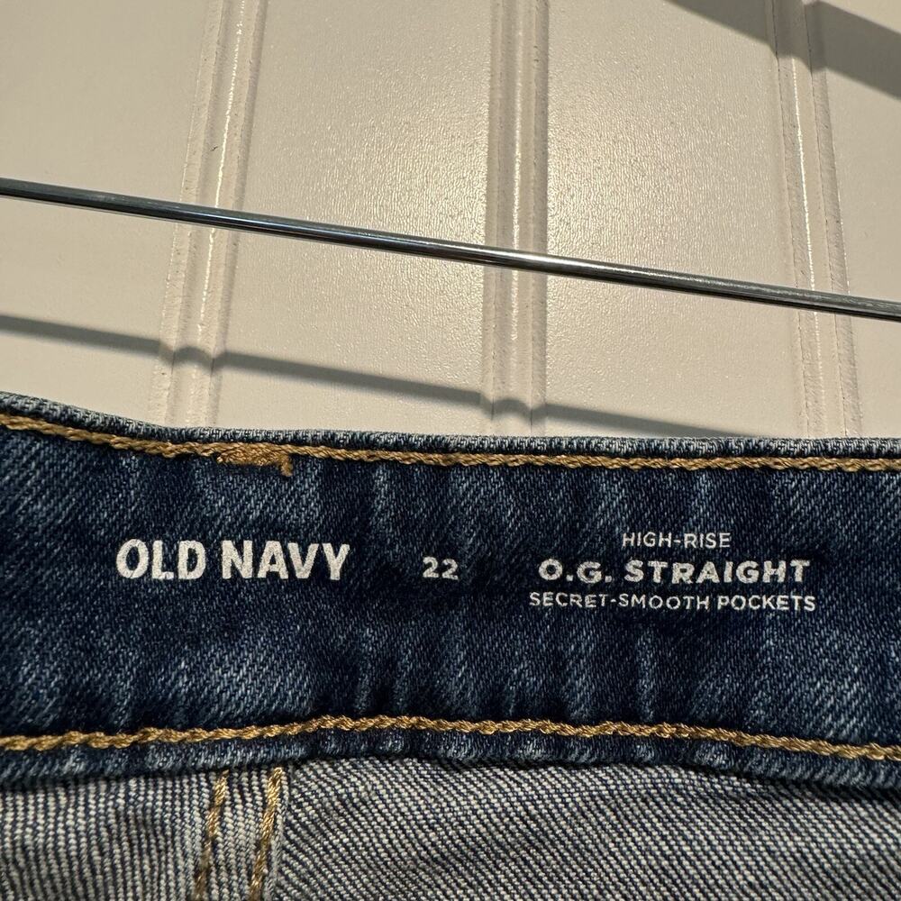 Old Navy OG Denim Shirts Embroidered Flag Americana Plus Size 22 - Picture 4 of 6